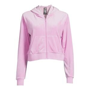 Avia Women’s Velour Cropped Athleisure Sweatshirt Zip Hoodie Size 3XL XXXL 22